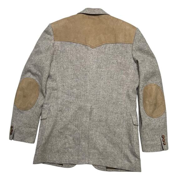 Vintage Pendleton Men’s Western Herringbone Tweed Wool Suede‎ Jacket - 42 Long - Picture 2 of 7